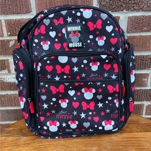 Disney Baby Minnie Mouse Diaper Bag Backpack Adjustable Shoulder Straps Black